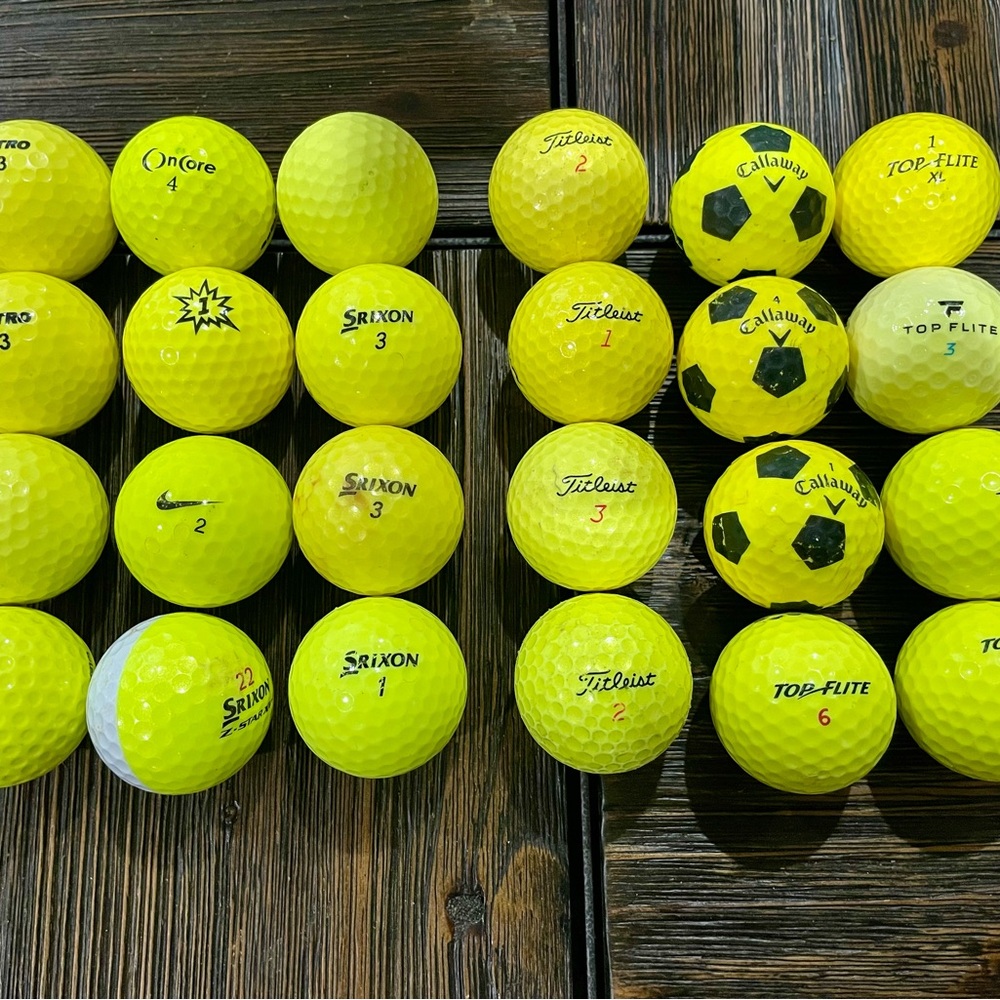 2 Dozen Yellow Golfballs